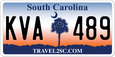 SC license plate KVA489