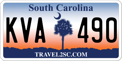 SC license plate KVA490