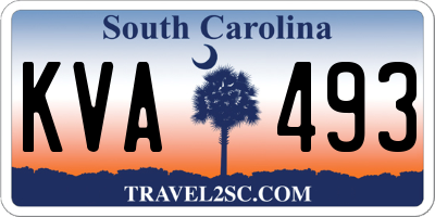 SC license plate KVA493