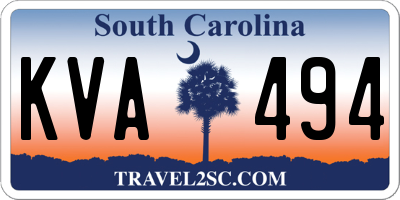 SC license plate KVA494