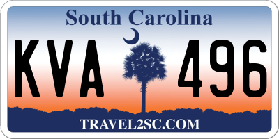 SC license plate KVA496