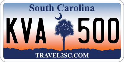 SC license plate KVA500