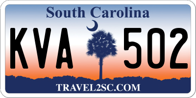 SC license plate KVA502