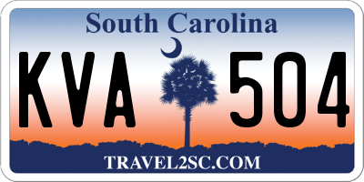 SC license plate KVA504