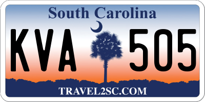 SC license plate KVA505