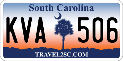 SC license plate KVA506