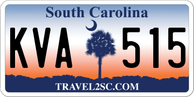 SC license plate KVA515