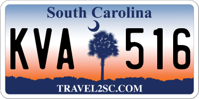 SC license plate KVA516
