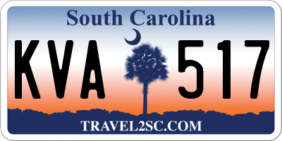 SC license plate KVA517