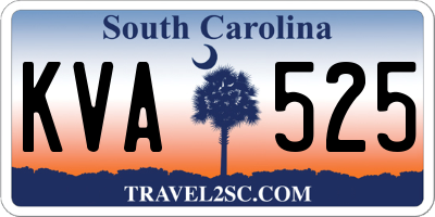 SC license plate KVA525