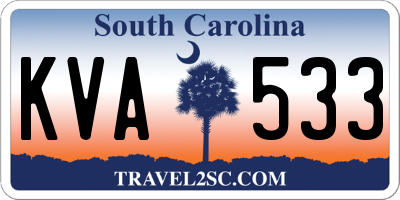SC license plate KVA533