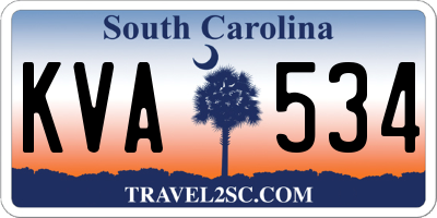 SC license plate KVA534