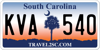 SC license plate KVA540