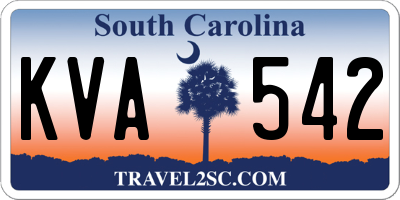 SC license plate KVA542