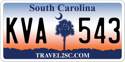 SC license plate KVA543