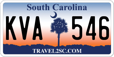 SC license plate KVA546