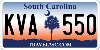 SC license plate KVA550