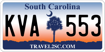 SC license plate KVA553