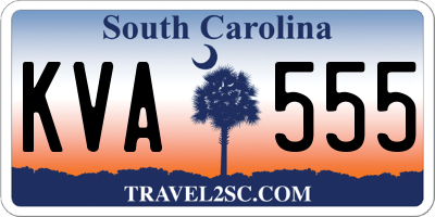 SC license plate KVA555
