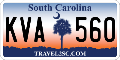 SC license plate KVA560