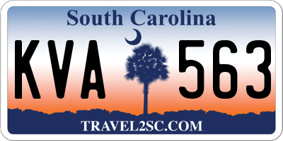 SC license plate KVA563