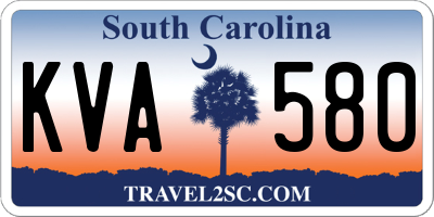 SC license plate KVA580