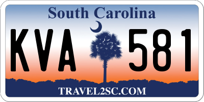 SC license plate KVA581