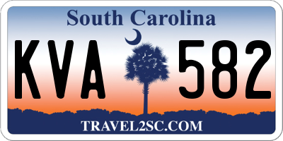 SC license plate KVA582