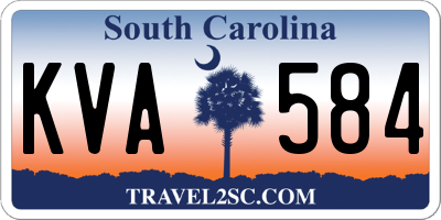 SC license plate KVA584