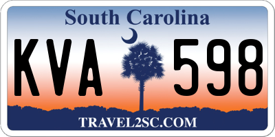 SC license plate KVA598