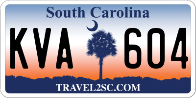 SC license plate KVA604