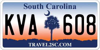 SC license plate KVA608