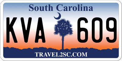 SC license plate KVA609