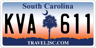 SC license plate KVA611