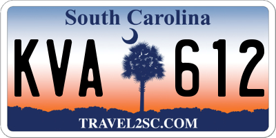 SC license plate KVA612
