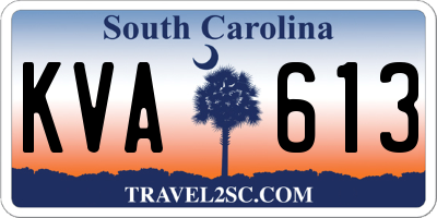 SC license plate KVA613