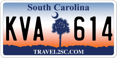 SC license plate KVA614