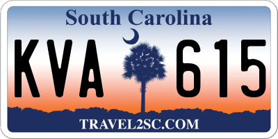 SC license plate KVA615
