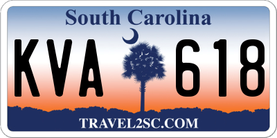 SC license plate KVA618