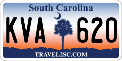 SC license plate KVA620
