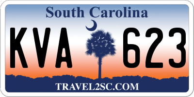 SC license plate KVA623