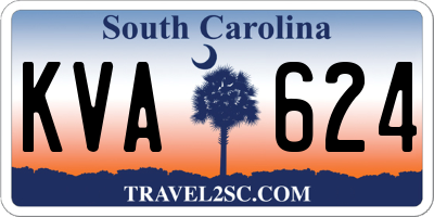 SC license plate KVA624