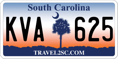 SC license plate KVA625
