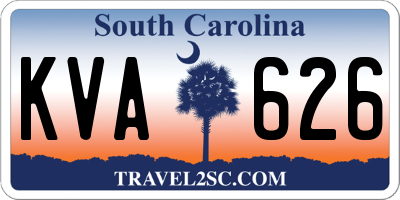 SC license plate KVA626