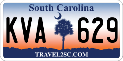 SC license plate KVA629