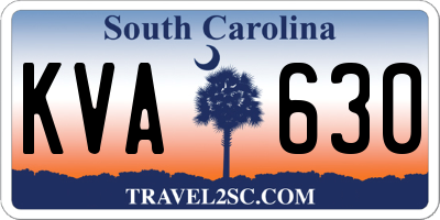 SC license plate KVA630