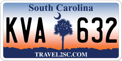 SC license plate KVA632