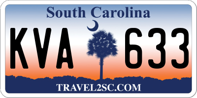 SC license plate KVA633