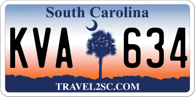 SC license plate KVA634