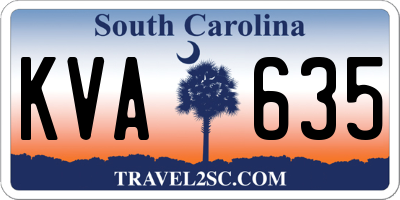 SC license plate KVA635